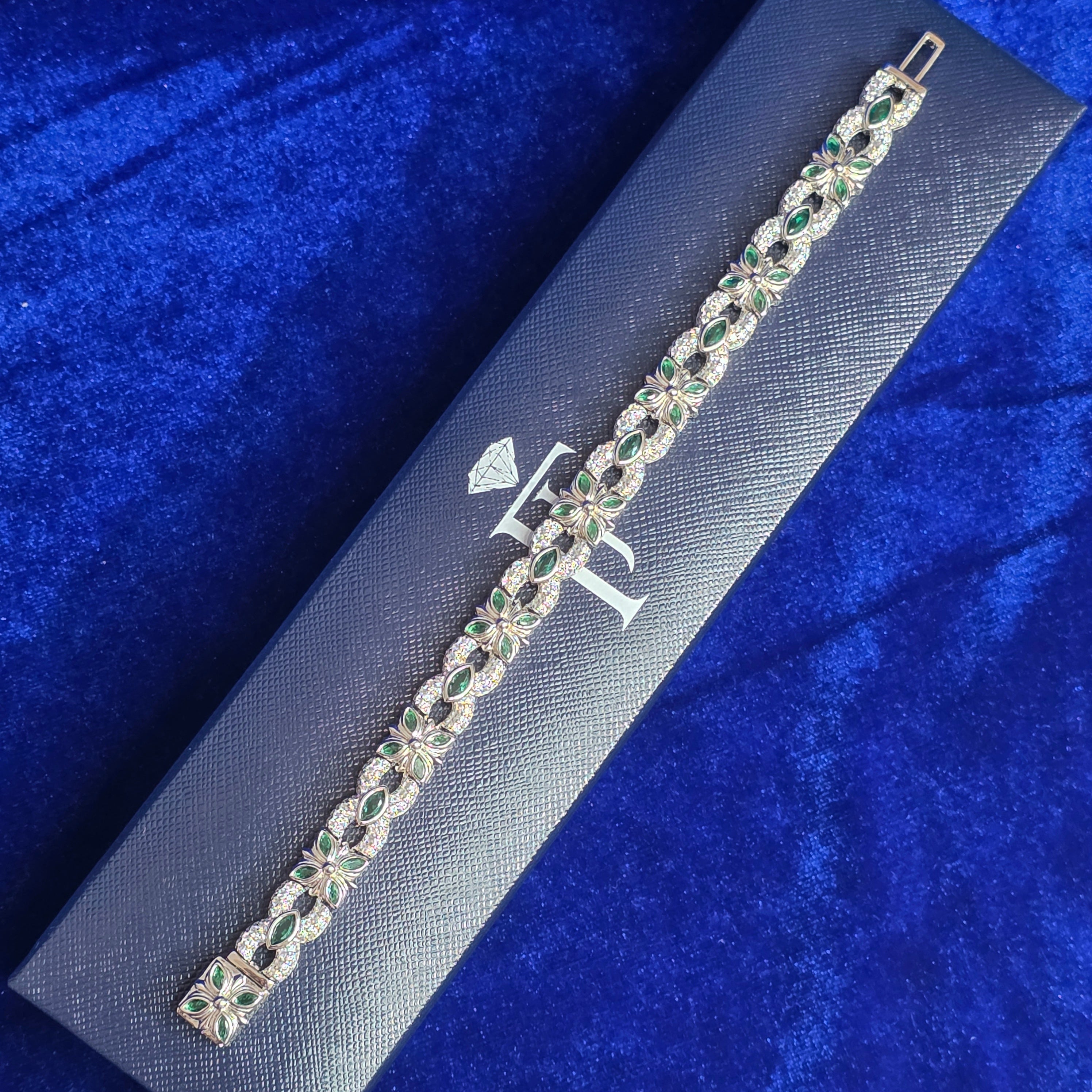 925 Silve Moissanite Colored Bracelet.