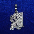 925 Silver Moissanite Custom RR Pendent.