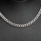 Silver Moissanite Cuban Necklace at Flawless Jewelry