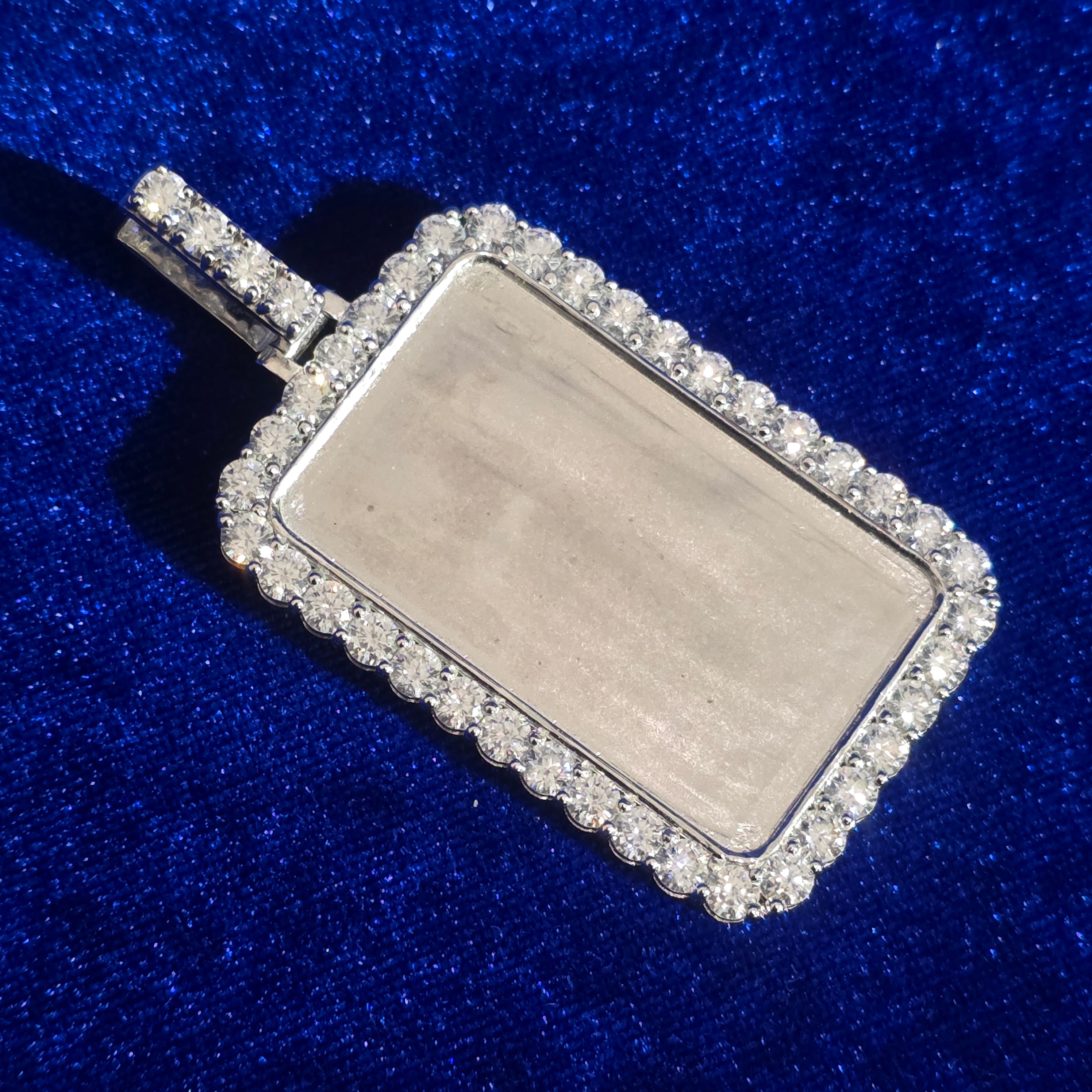 925 Silver Moissanite Memory Pendent