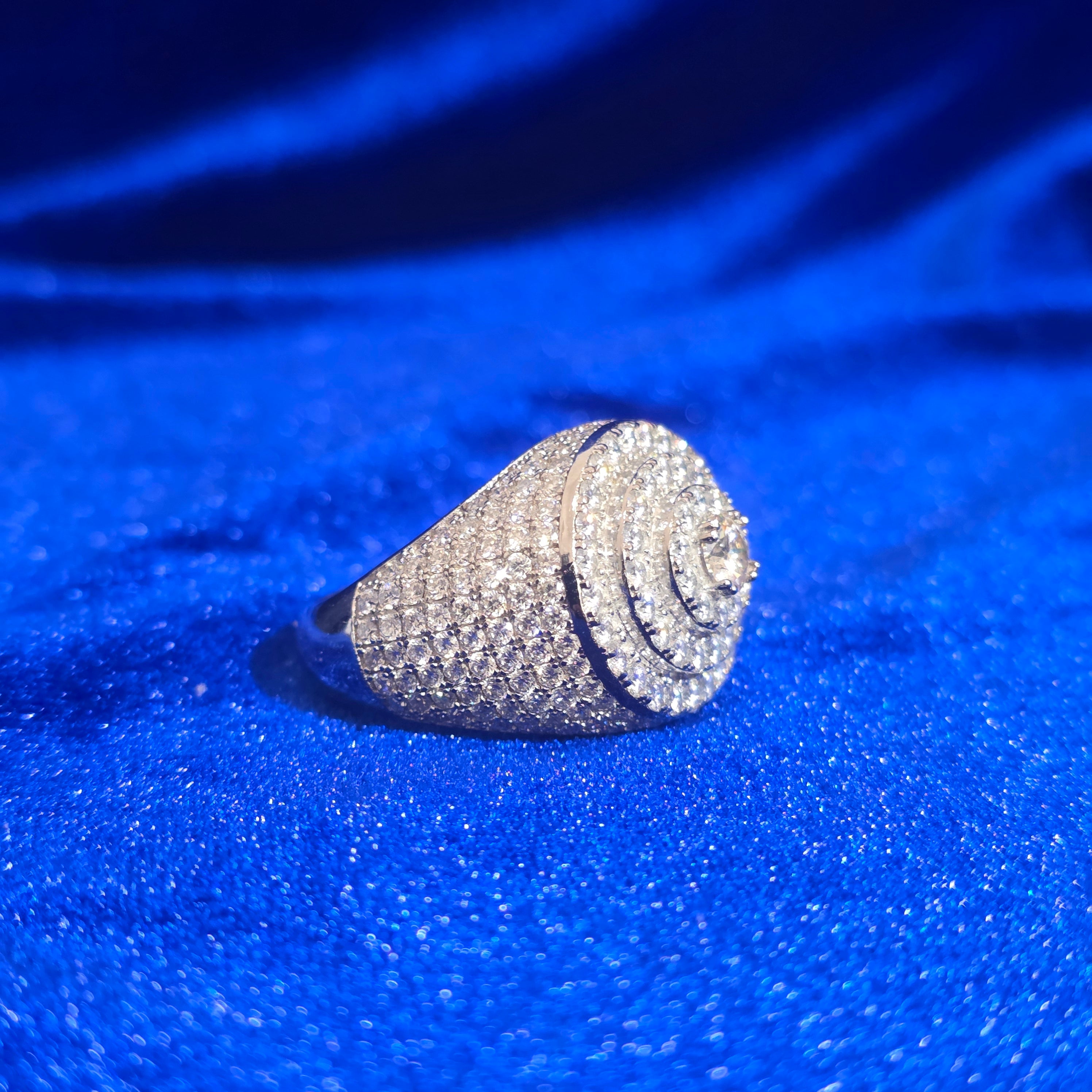 925 Silver Moissanite Signet Ring