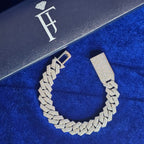 925 Silver Moissanite Bracelet 14MM