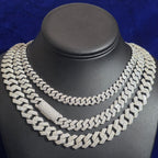 925 Silver Moissanite cuban chain 8MM-14MM