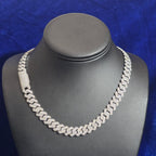 925 Silver Moissanite cuban chain 8MM-14MM