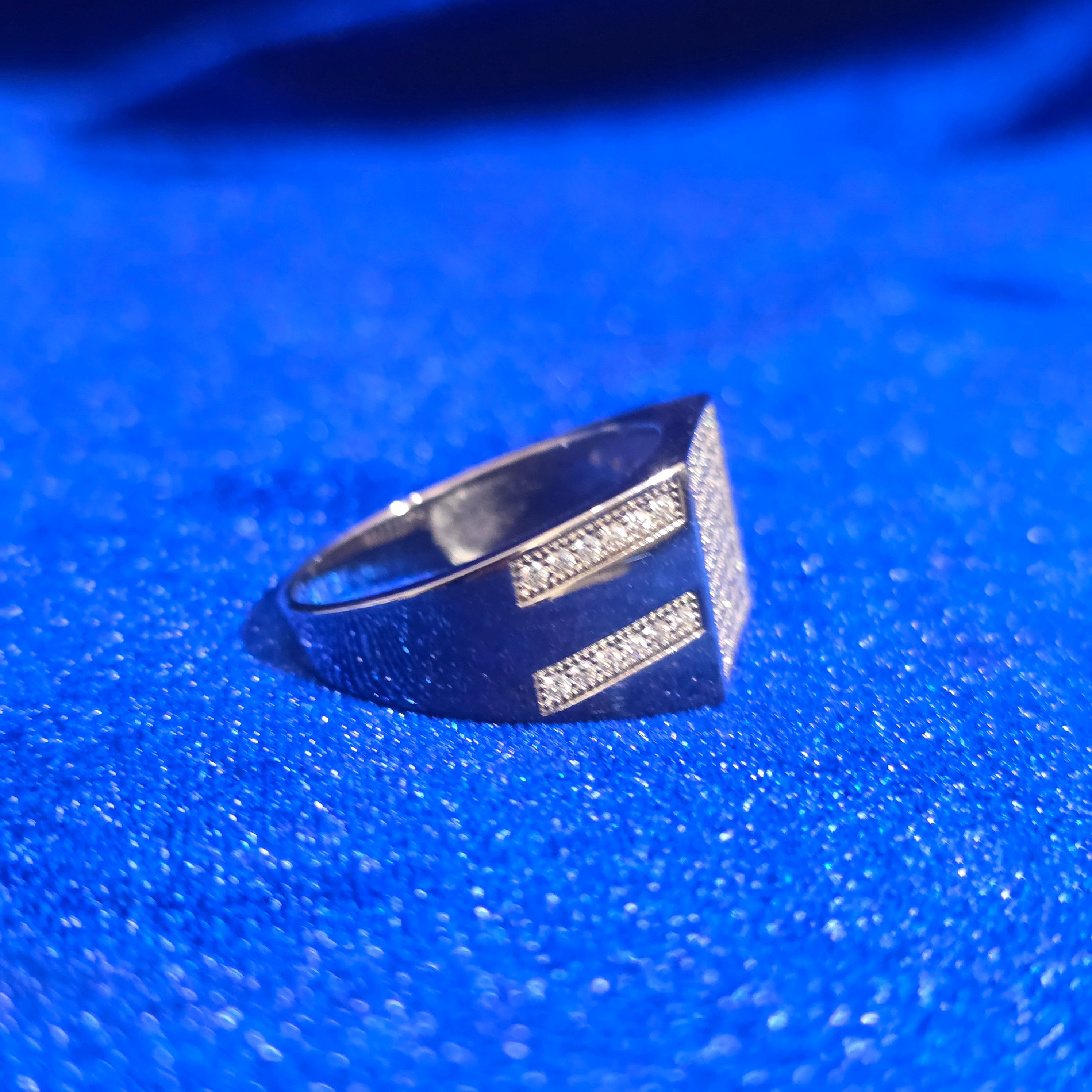 925 Silver Moissanite Square Ring