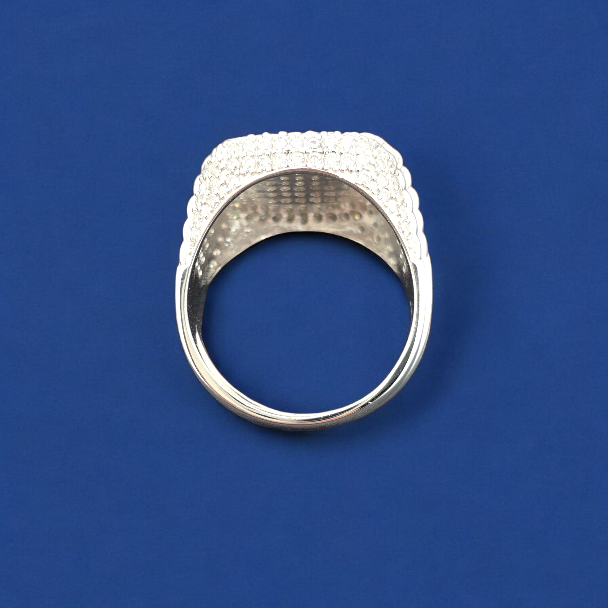 925 Silver Moissanite Signet Ring