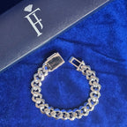 925 Silver Moissanite Bracelet 14MM
