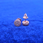 925 Silver Moissanite Round Earrings.