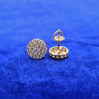 925 Silver Moissanite Round Earrings.