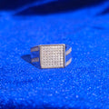 925 Silver Moissanite Square Ring