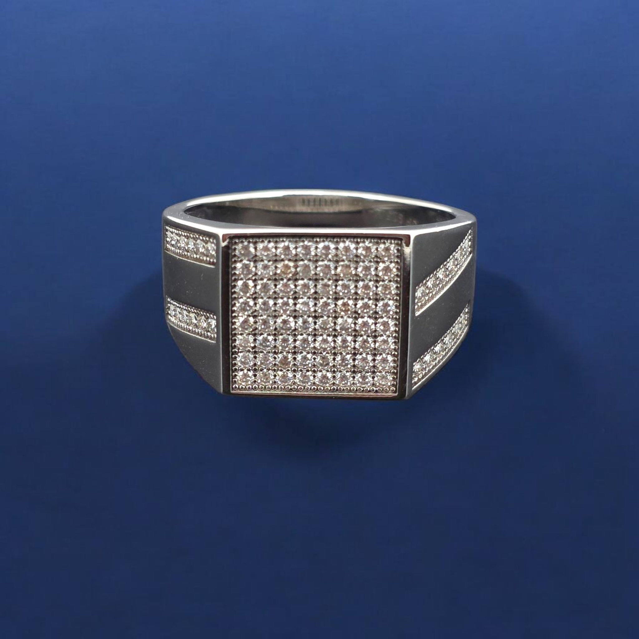 925 Silver Moissanite Square Ring