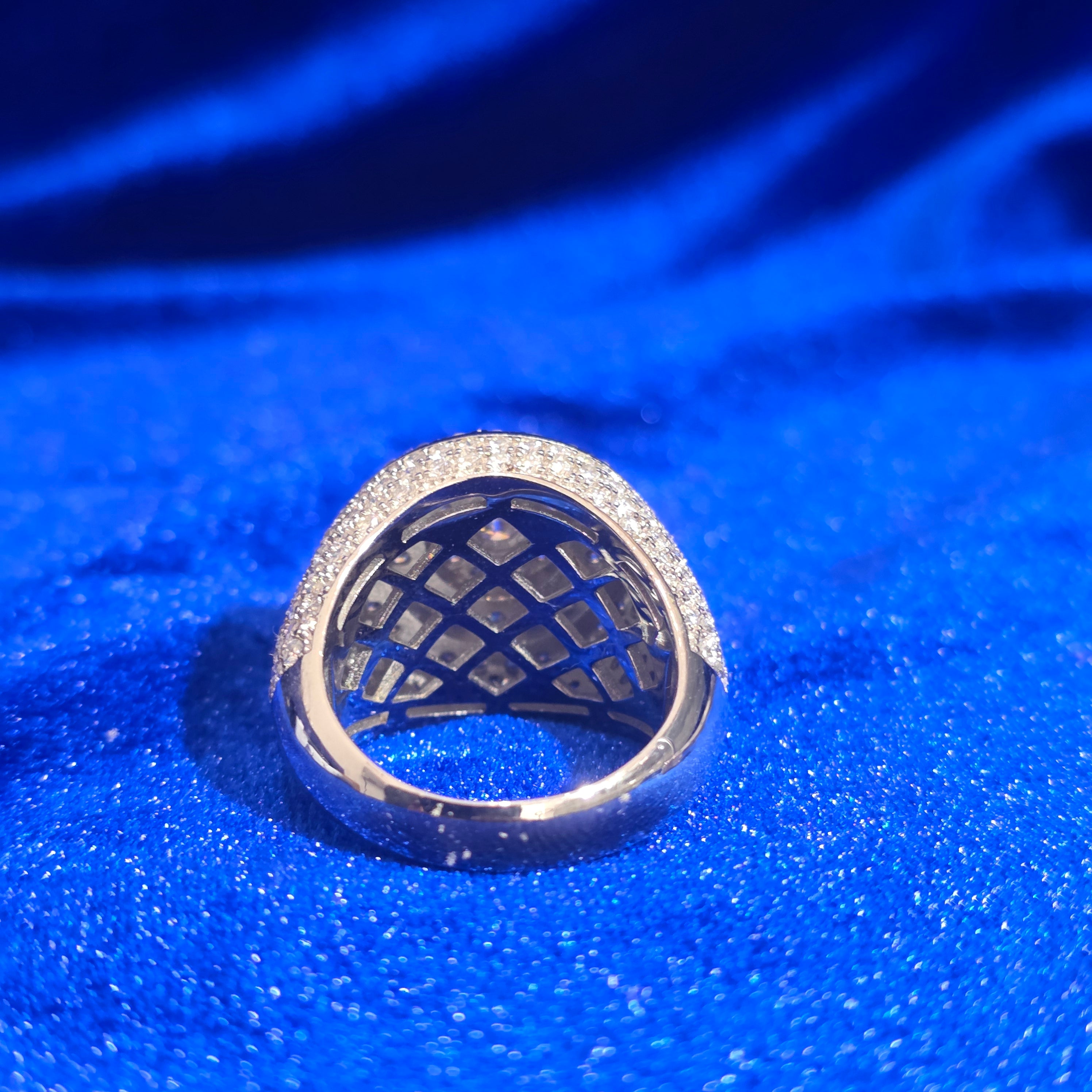 925 Silver Moissanite Signet Ring