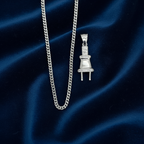 Stainless Steel Plug Charm and Chain Combo 24" at Flawless Jewelry