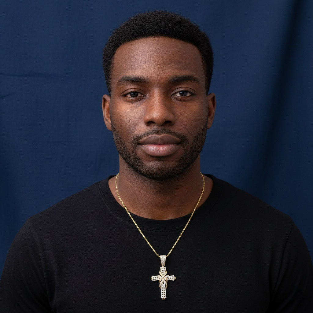 Silver Moissanite Timeless Cross Pendant  1.30 CTW at Flawless Jewelry