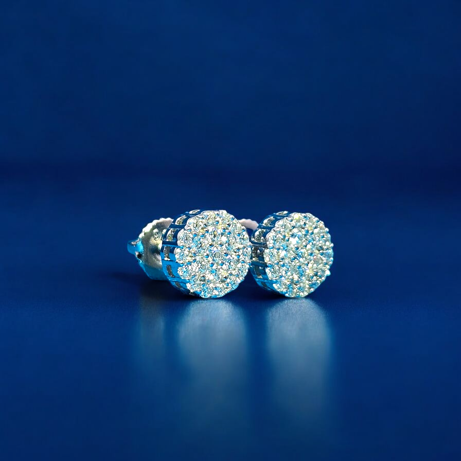 925 Silver Moissanite Ball Earring 0.58 CTW
