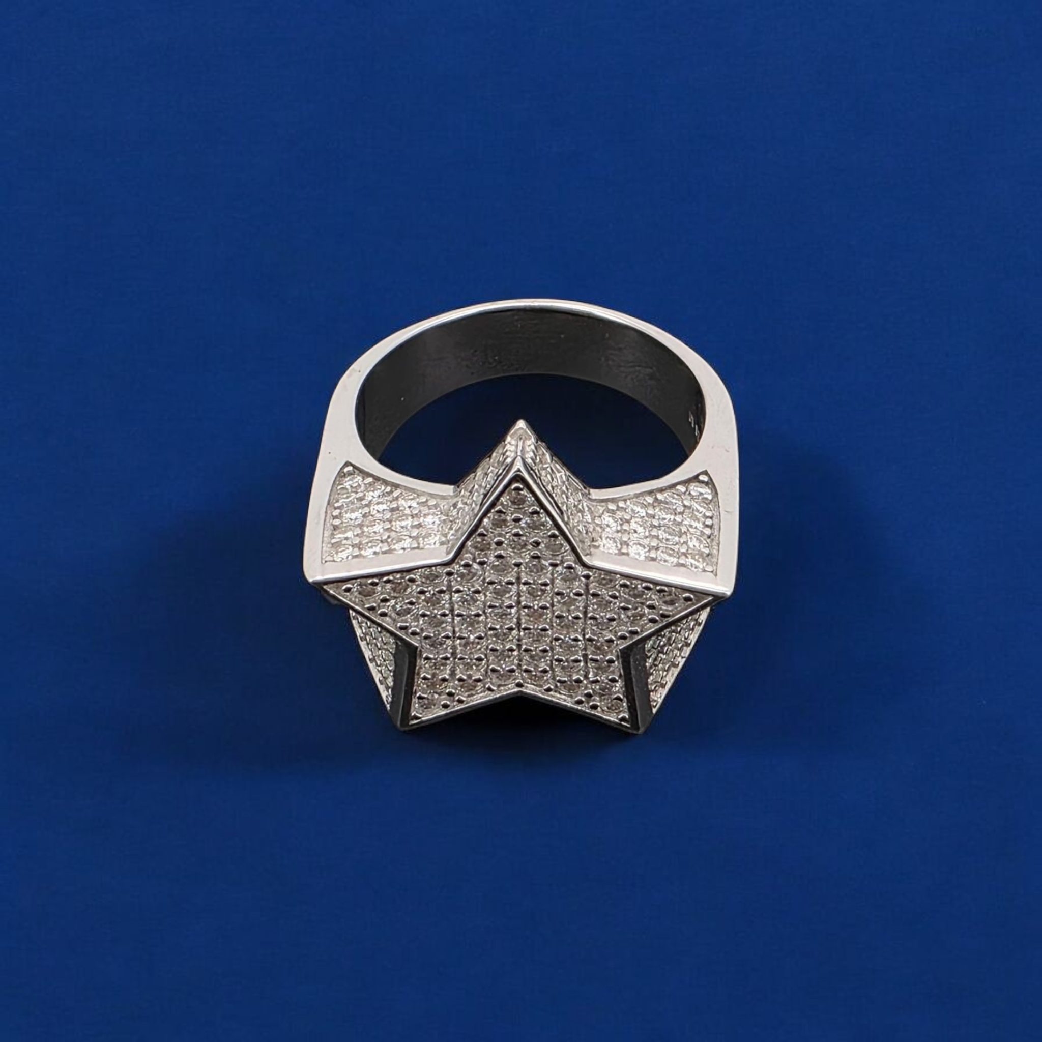 925 Silver Moissanite Star Ring