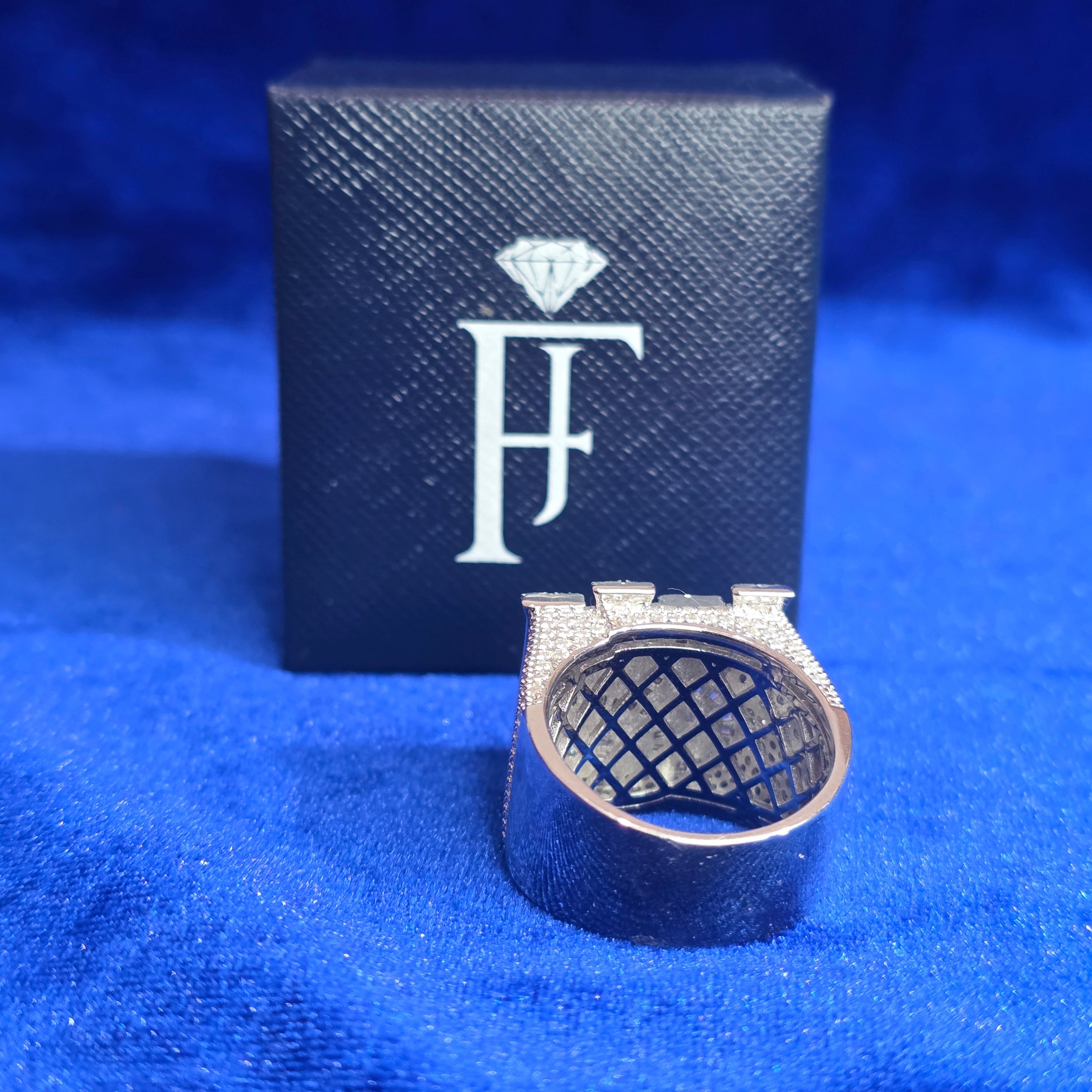 925 Silver Moissanite CUSTOM RR Ring.