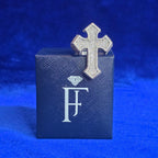 925 Silver Moissanite CUSTOM Cross Ring.