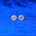 925 Silver Moissanite studs.