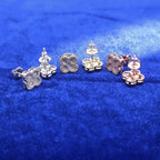925 Silver Moissanite Clover Earrings. 10MM