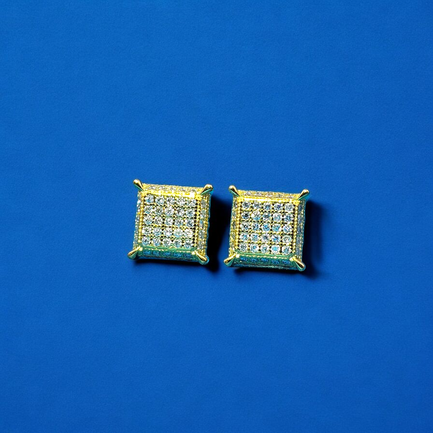 925 Silver Moissanite Square Earrings 0.34 CTW