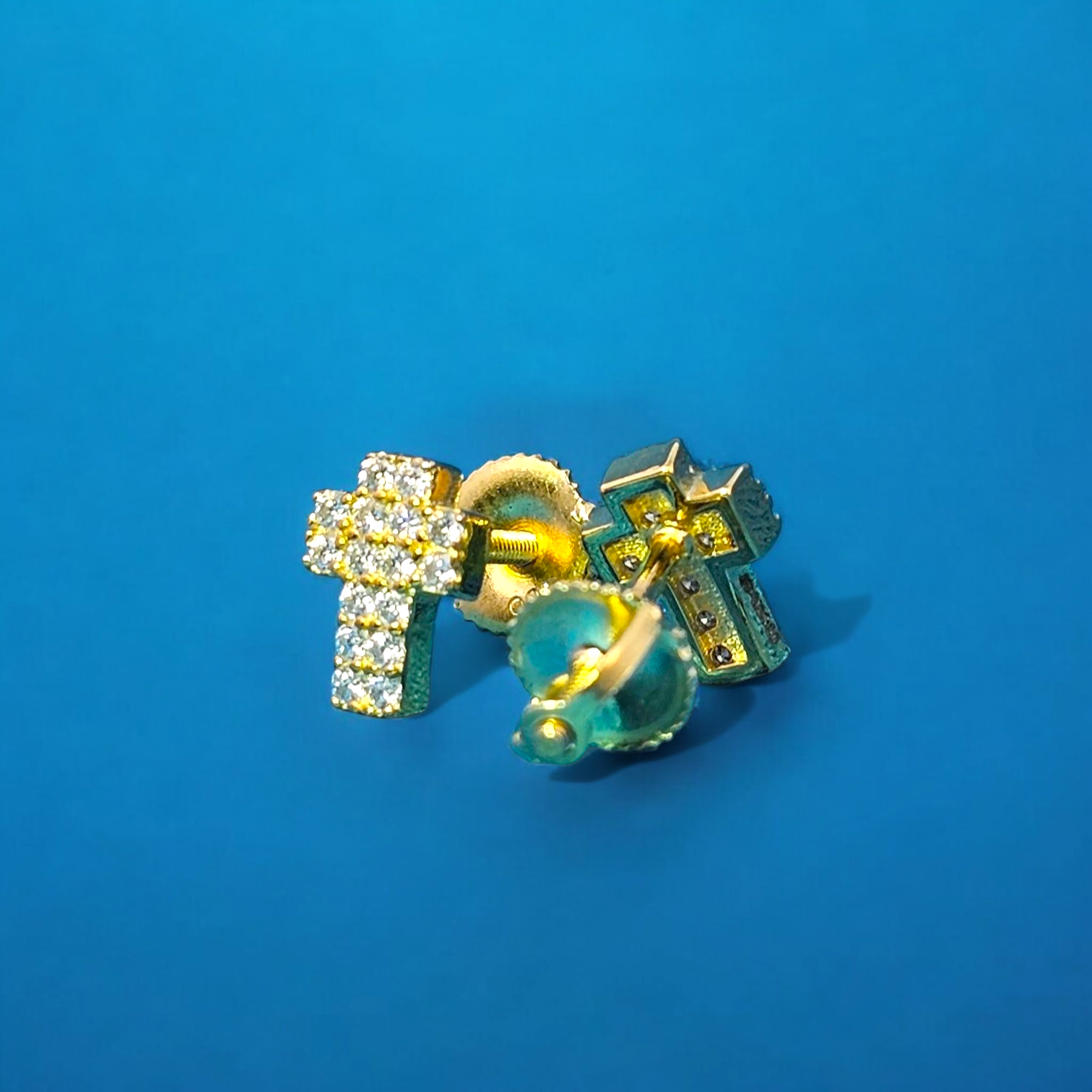 925 Silver Moissanite Cross Earrings 0.32 CTW