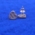 925 Silver Moissanite Heart Earrings.