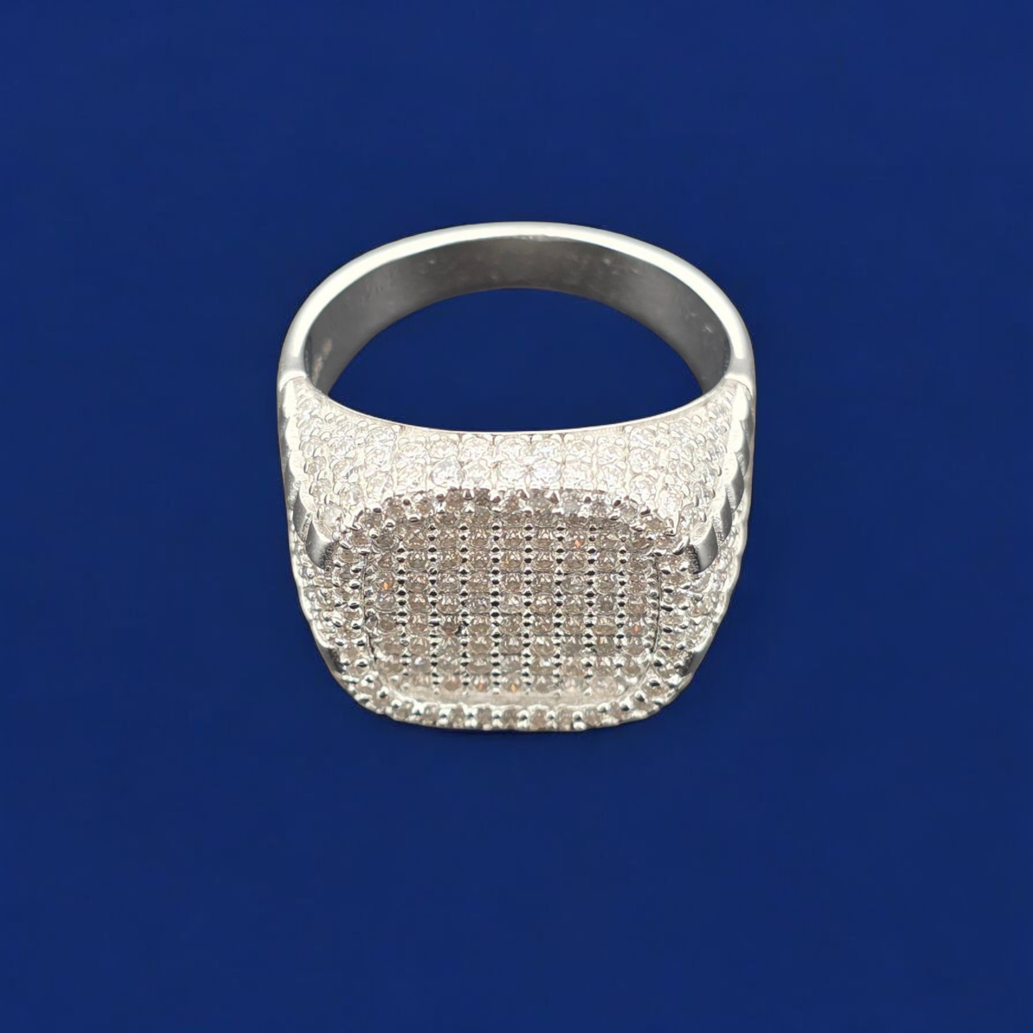 925 Silver Moissanite Signet Ring