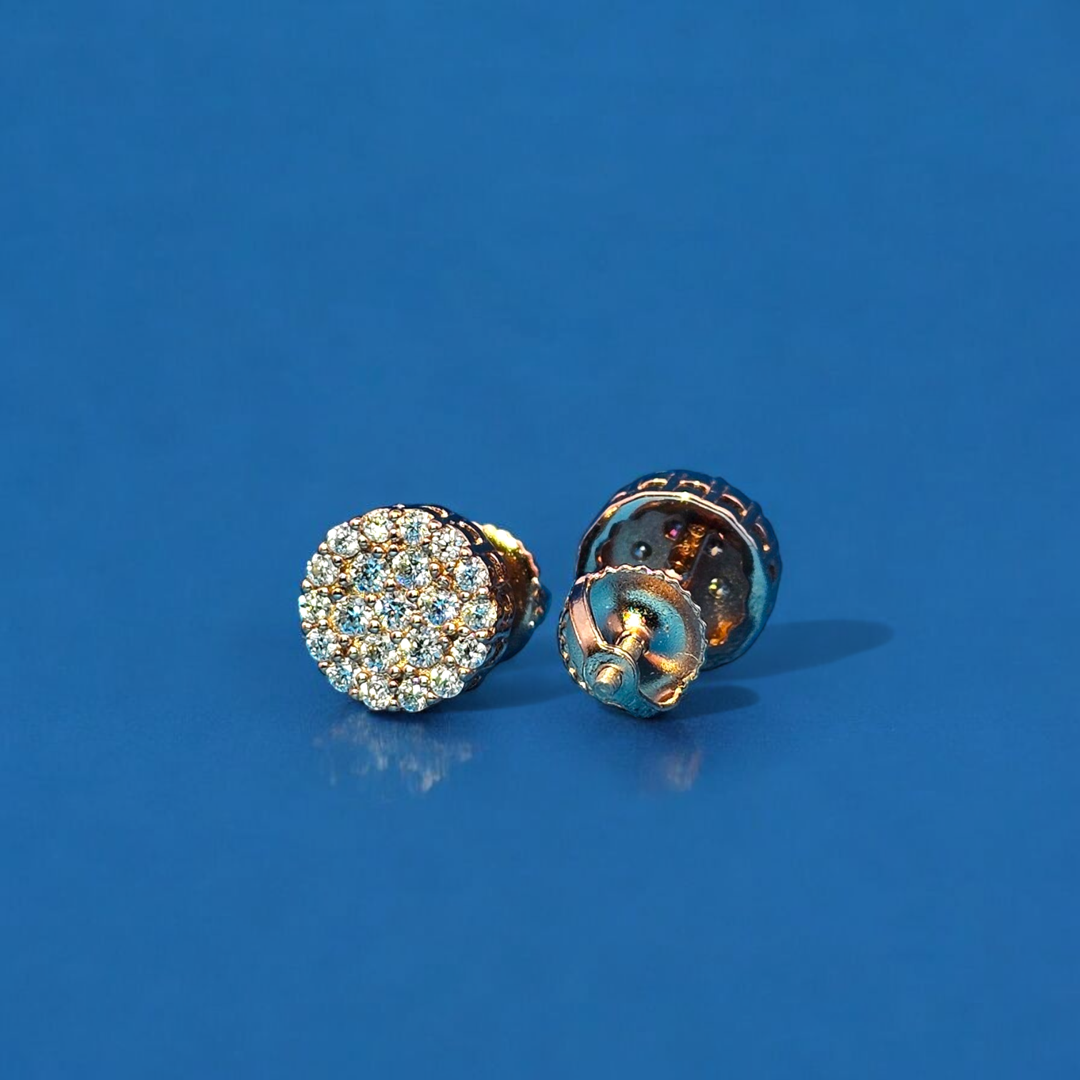 925 Silver Moissanite Ball Earring 0.58 CTW