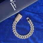 925 Silver Moissanite Bracelet 14MM