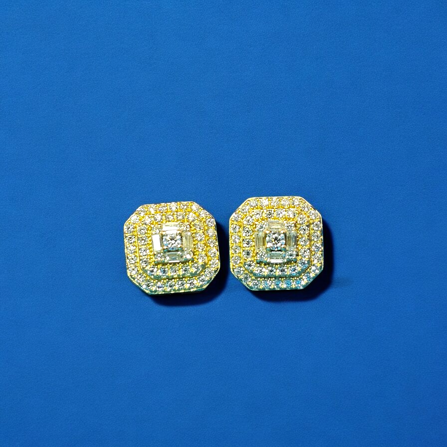 925 Silver Moissanite Square Earring 0.69 CTW