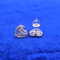 925 Silver Moissanite Heart Earrings.
