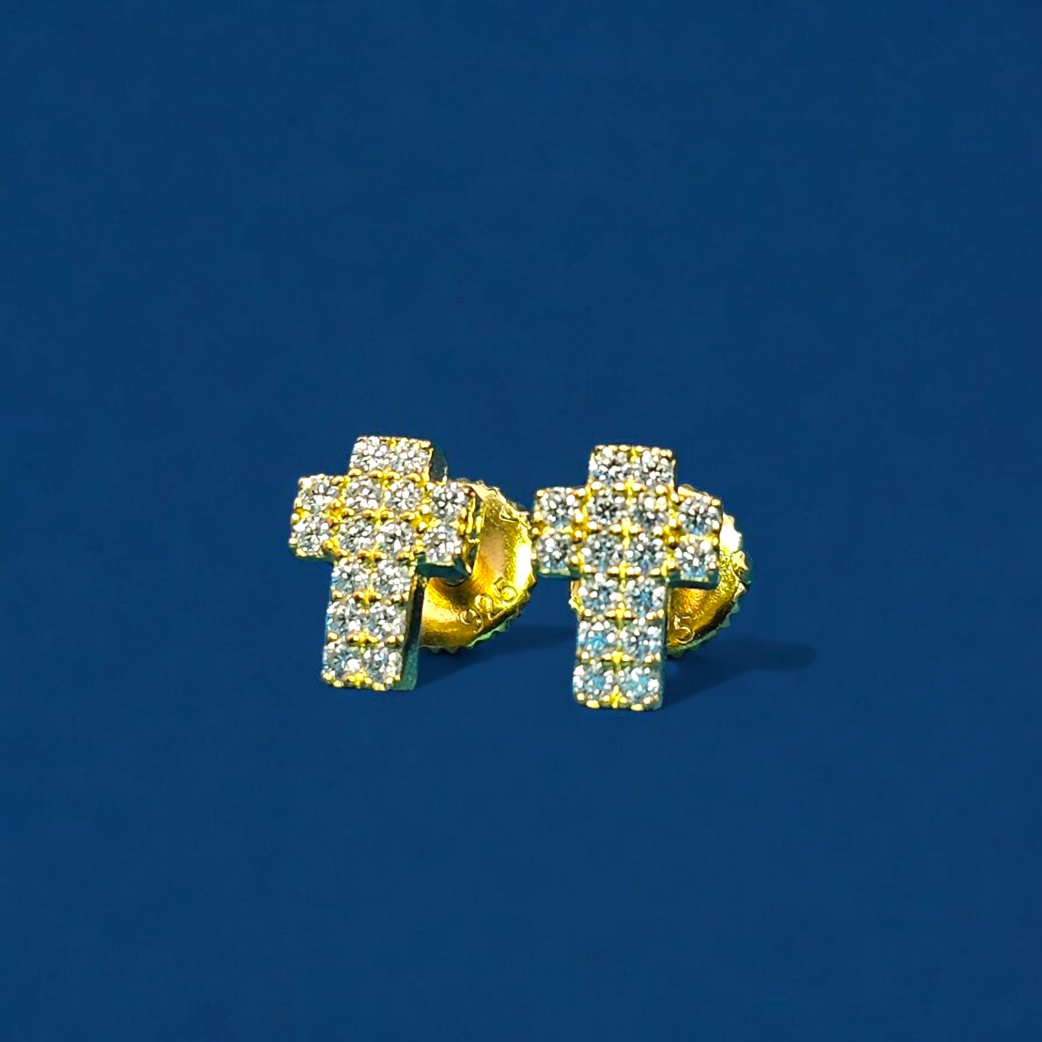925 Silver Moissanite Cross Earrings 0.32 CTW