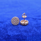925 Silver Moissanite Round Earrings.