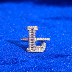 925 Silver Moissanite Custom Initial Rings