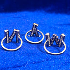 925 Silver Moissanite Custom Initial Rings
