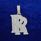 925 Silver Moissanite Custom RR Pendent.