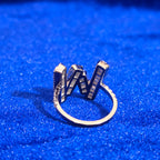 925 Silver Moissanite Custom Initial Rings