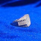 925 Silver Moissanite Signet Ring