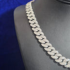 925 Silver Moissanite Miami Cuban Solid 12MM