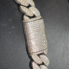 925 Silver Moissanite Miami Cuban Solid 12MM