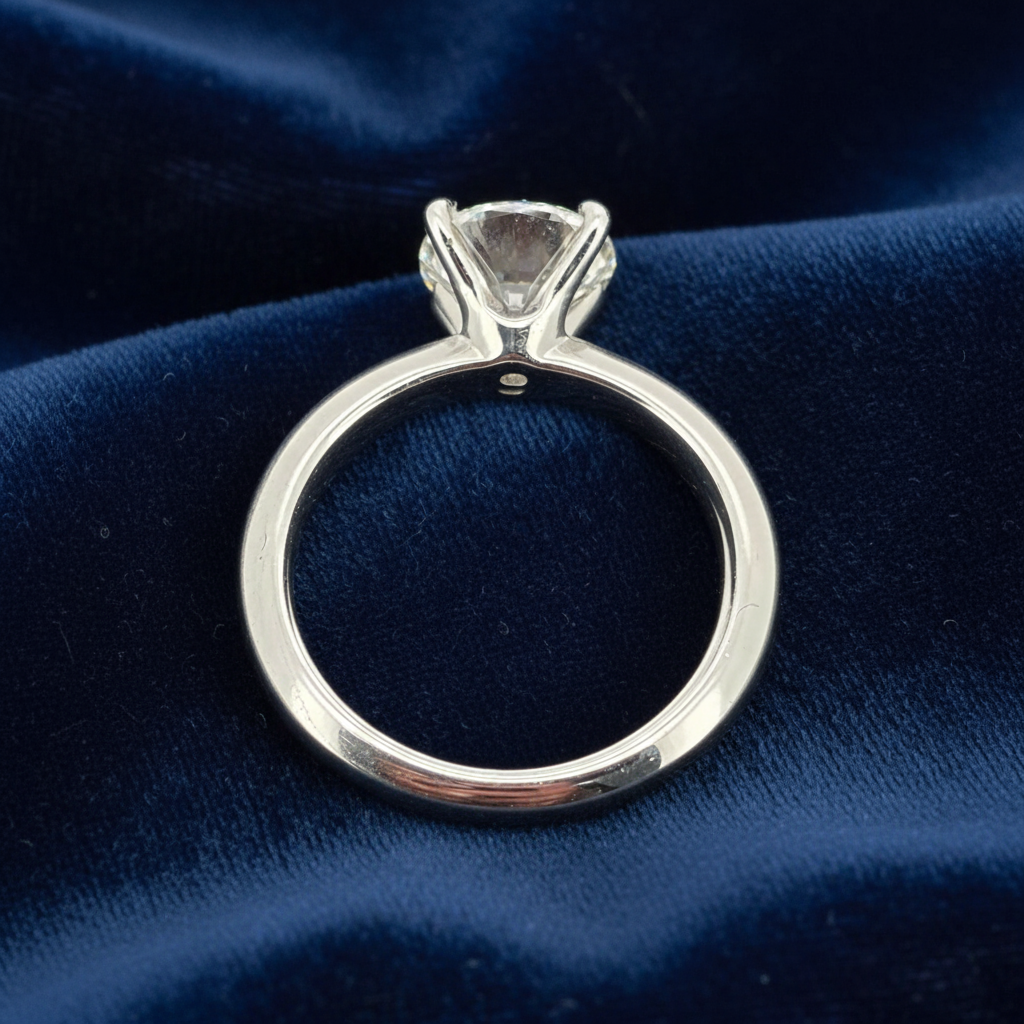 925 Silver Moissanite Round solitaire Ring 2 CTW at Flawless Jewelry