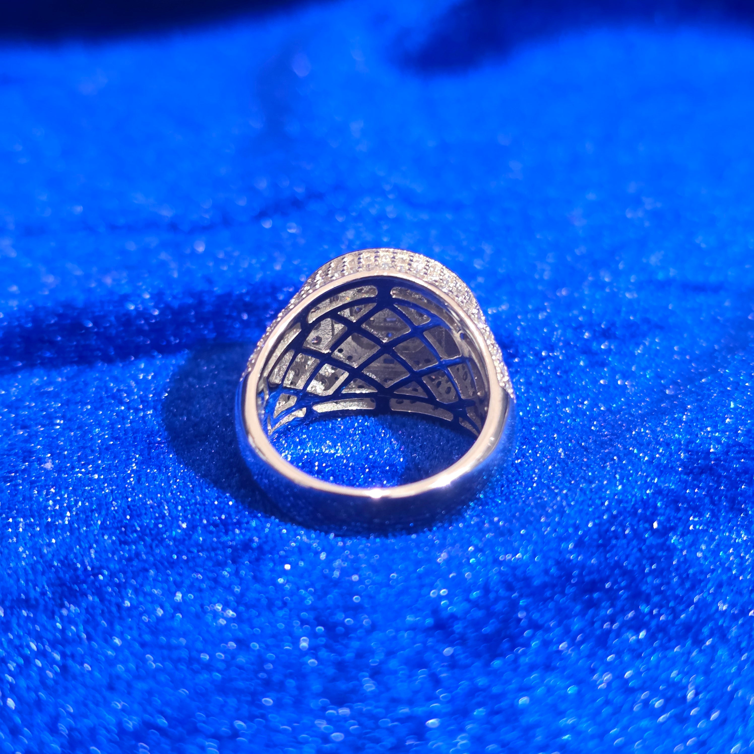 925 Silver Moissanite Signet Ring