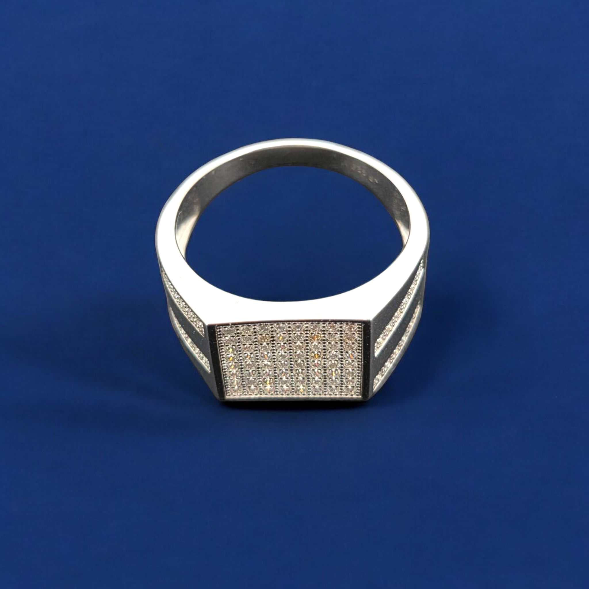 925 Silver Moissanite Square Ring
