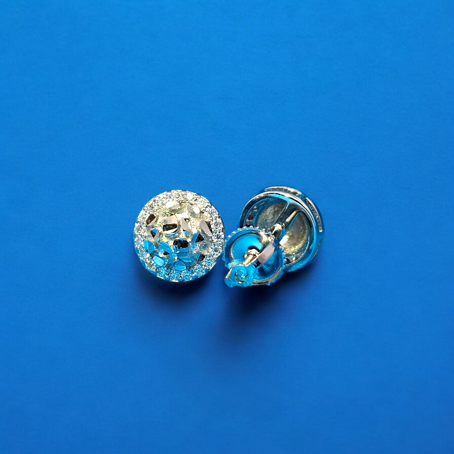 925 Silver Moissanite Circle Earrings 0.23 CTW