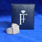 925 Silver Moissanite CUSTOM Trap House Ring.
