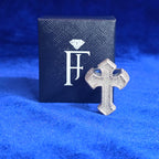 925 Silver Moissanite CUSTOM Cross Ring.
