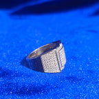 925 Silver Moissanite Square Ring