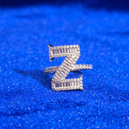 925 Silver Moissanite Custom Initial Rings