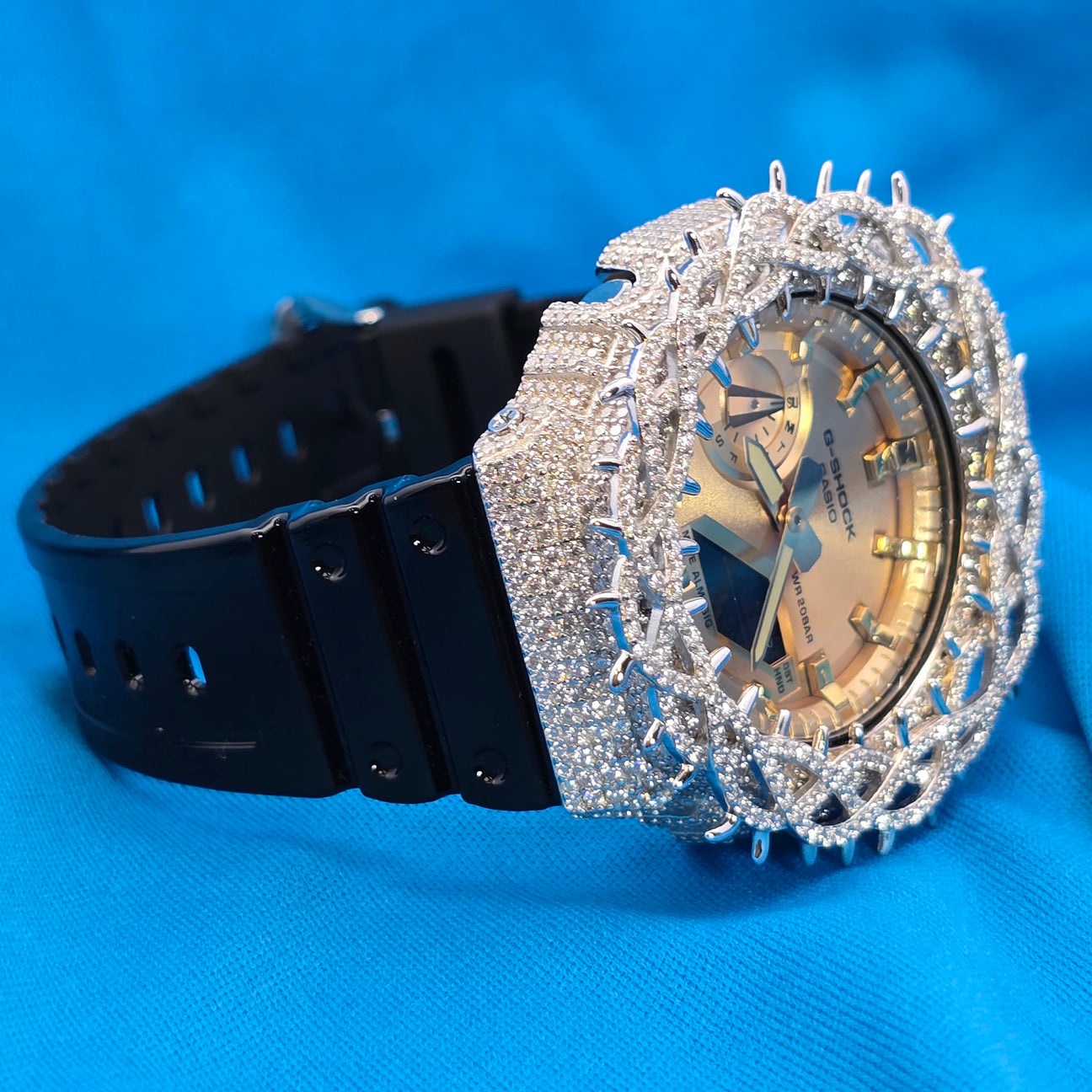 Custom Iced Out Casio G-Shock Moissanite